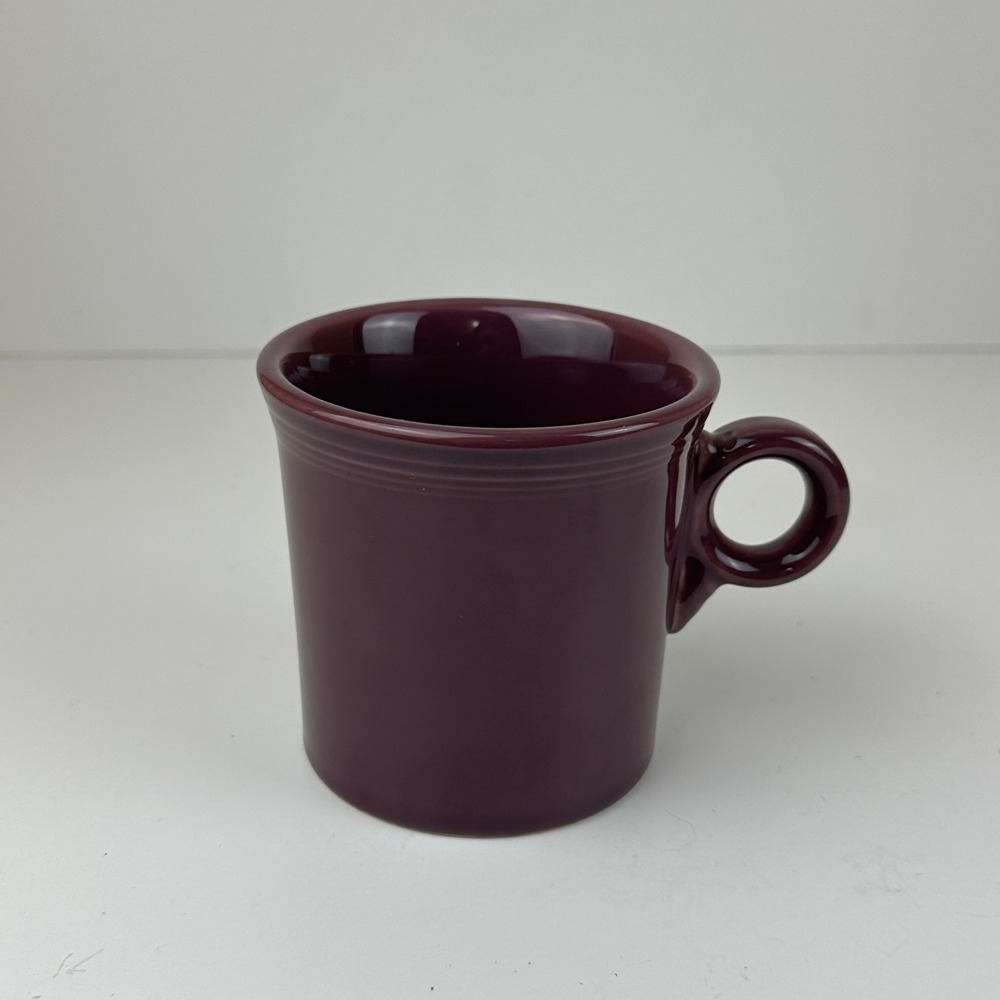 Fiesta Purple Coffee Mug Ring Handle HLC USA Ceramic Stoneware Tea Cup Retro